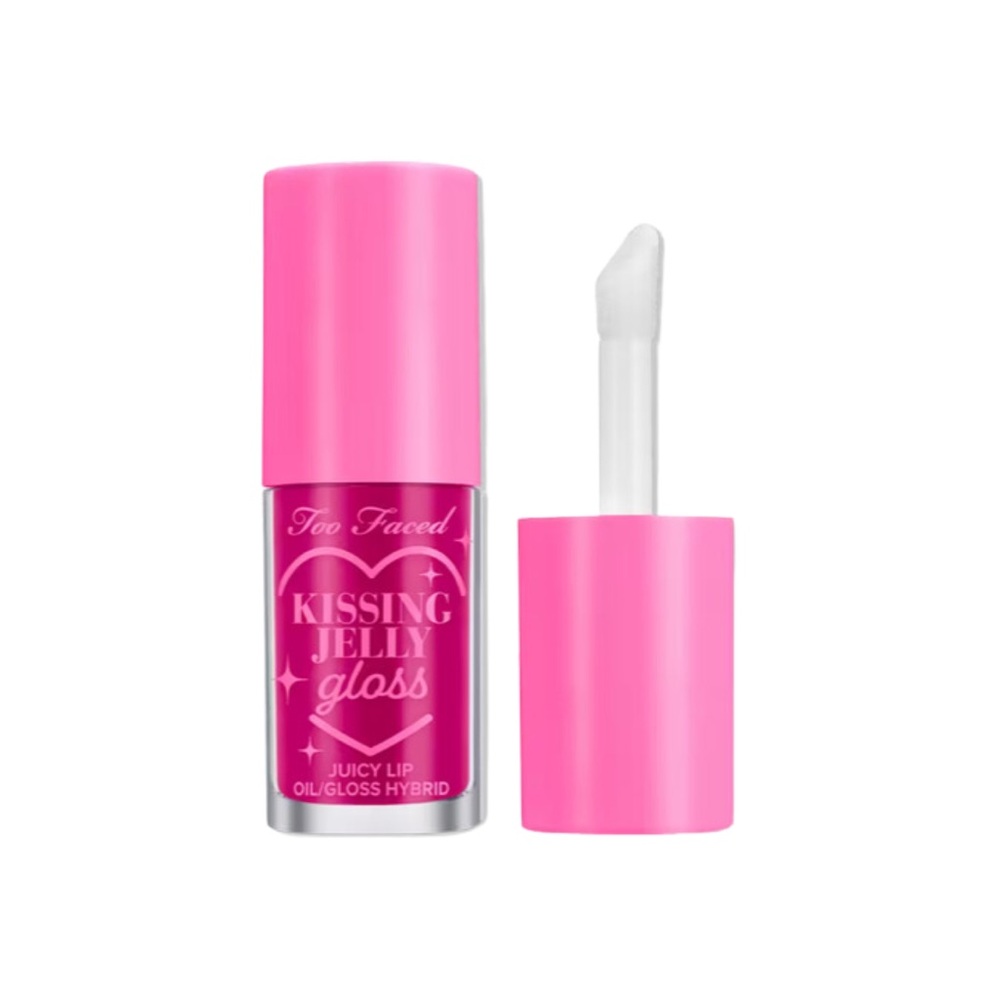 TOO FACED Kissing Jelly Gloss Juicy Lip Oil in ‘RASPBERRY’ - .15 oz NIB